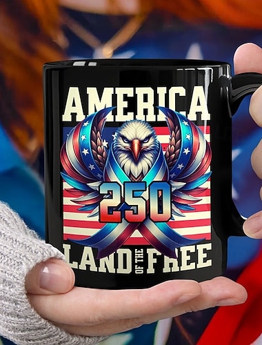  Mok ter ere van het 250-jarig bestaan van de Verenigde Staten, patriottisch cadeau, keramische koffiemok ter gelegenheid van het 250-jarig jubileum, 1776-2026 Amerika 250, cadeau voor