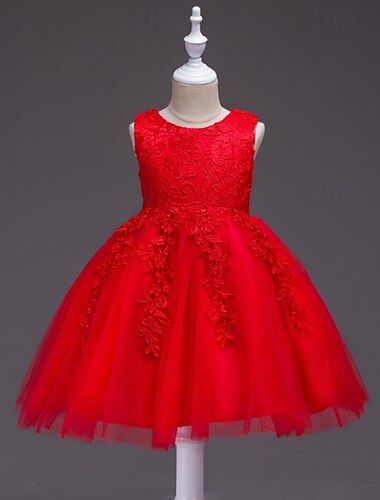  フラワーガールドレス 女の子 フォーマルドレス 結婚式の服装 パーティー 結婚式 フォーマル 愛らしい プリンセス 美しい 初聖体拝領ドレス レース パッチワーク フラワー ノースリーブ クルーネック ブルー ホワイト 4年以上