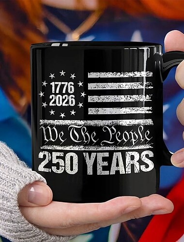  Mok ter ere van het 250-jarig bestaan van de Verenigde Staten, patriottisch cadeau, keramische koffiemok ter gelegenheid van het 250-jarig jubileum, 1776-2026 Amerika 250, cadeau voor