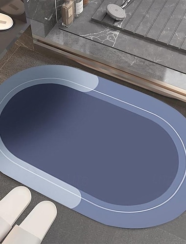  Kieselgur-saugfähige Badematte, rutschfeste Duschmatte, schnelltrocknende WC-Fußmatte für Badezimmer und Waschräume