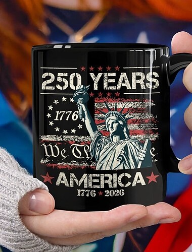  Mok ter ere van het 250-jarig bestaan van de Verenigde Staten, patriottisch cadeau, keramische koffiemok ter gelegenheid van het 250-jarig jubileum, 1776-2026 Amerika 250, cadeau voor