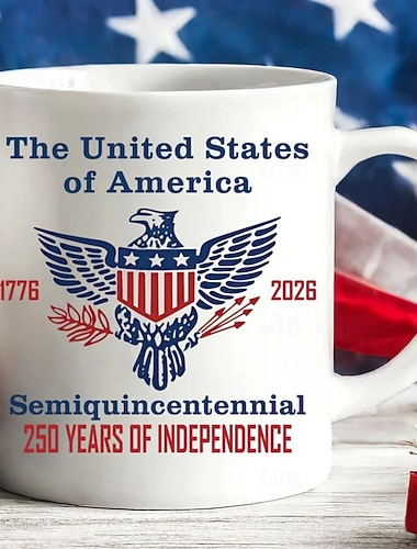  Verenigde Staten 250e Verjaardag Mok Patriottisch Geschenk Semiquincentennial Keramische Koffiemok 17762026 Onafhankelijkheidsdag 4 juli Geschenk voor Mannen Vrouwen Magnetron- en