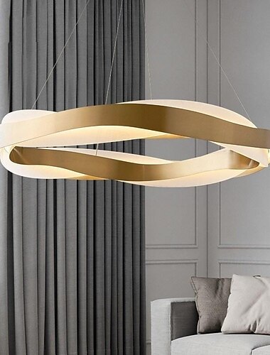  65 cm Design Unique Suspension Acier Inoxydable Acrylique Électroplaqué Moderne 110-120V 220-240V