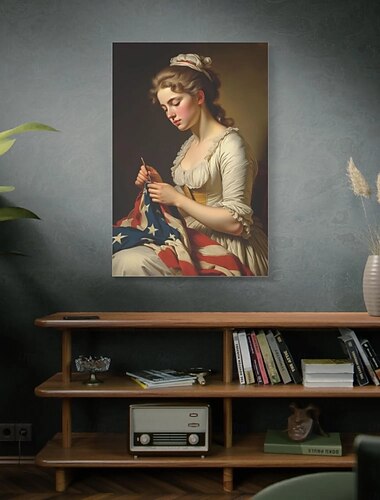  250-årsjubileum gave Betsy Ross. Betsy Ross maleri canvas print