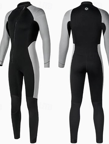  Miesten Sukelluspuku 3 mm neopreen märkäpuku Lämpöpuku koko vartalolle Yhtenäinen Lämpö Sakeutettu UV-suojaava Pitkähihainen Uima-asut Uimapuku Lainelautailu Sukellus Snorklaus Kevät