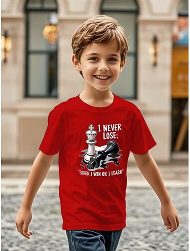  Ragazzi 3D Grafico Maglietta Manica Corta Stampa 3D Estate Primavera Sport Moda Streetwear Bambini 4-12 Anni Girocollo Casuale Quotidiano All'aperto Vestibilità regolare