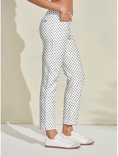  Damskie Spodnie do golfa Biały Spodnie Damskie stroje golfowe Odzież Stroje Noś odzież