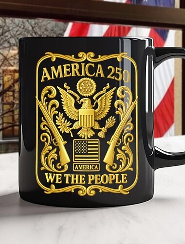  Mok ter ere van het 250-jarig bestaan van de Verenigde Staten, patriottisch cadeau, keramische koffiemok ter gelegenheid van het 250-jarig jubileum, 1776-2026 Amerika 250, cadeau voor