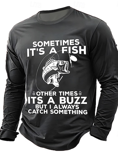  Herren Lustiger Slang T Shirt Langarm T-Shirt 3D-Druck Rundhalsausschnitt Hemd Mode Täglich Basic Lässig Täglich Straße Blau Schwarz Grün Sommer Frühling Bekleidung S M L XL XXL XXXL