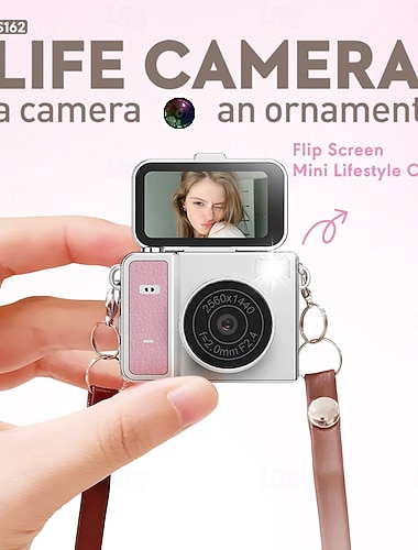 Nytt s162 retro mini digitalt ccd-kamera med vippeskjerm for campusstudenter, minikamera med HD-opptak