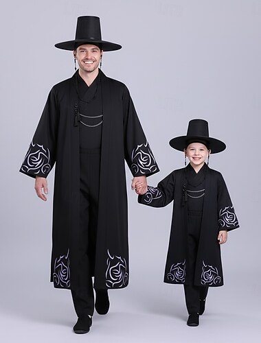  Kpop-inspirerad Koreansk idolinspirerad Popstjärna Kostym hanbok Vacker klänning Koreansk traditionell Virtuell idol for Herr Vuxen Halloween Karnival Prestanda Comic Con Anime Expo
