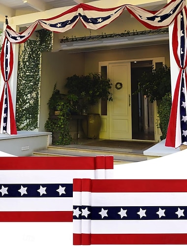  2 pakker 250-årsjubileum av USA flagg banner 4. juli uavhengighetsdag dekorasjon