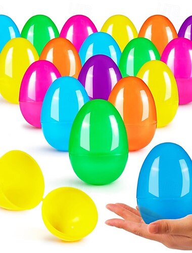  30/50 szt. 3,15-calowych pisanek, wypełniane plastikowe jajka, puste, kolorowe, błyszczące skorupki z zawiasem, idealne do wielkanocnego polowania, do napełniania smakołyków, jako upominek na