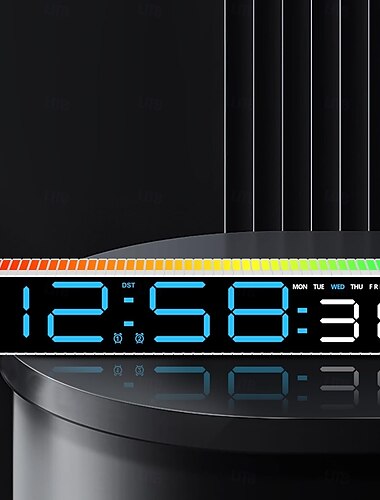  Sveglia digitale, orologio digitale per camere da letto con luce notturna a 10 colori cangianti, ora legale, luminosità regolabile, sincronizzazione dinamica della musica per comodino, PC da gioco