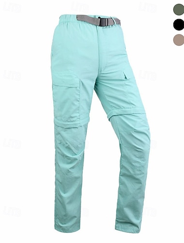  Per donna Pantaloni Cargo Pantaloni Convertibili con Zip Pantaloni da escursionismo pantaloni da trekking Autunno Esterno Vestibilità regolare Asciugatura Rapida Pantaloni Elastico in vita Nero Verde