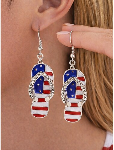  Verenigde Staten 250e verjaardag Vrouwen Themed Acryl Oorbellen – Meerdere Ontwerpen Rood Wit en Blauw Perfect voor Onafhankelijkheidsdag en Amerikaanse Vieringen