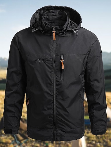  Miesten Softshell-takki Vaellustakki Kevät Syksy ulko- Tuulenkestävä Vedenkestävä Huppari Tuulitakki takki Telttailu / Retkely / Luolailu Matkailu Musta Armeijan vihreä Khaki Tumman sininen Harmaa