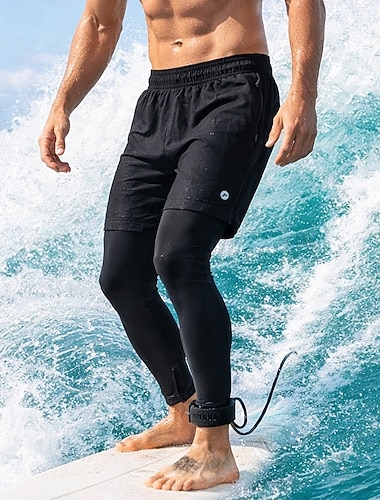  Miesten Kevyt Ihottumissuoja Märkäpuku housut Uimahousut Yhtenäinen Täyspitkä jalka UV suoja Nopea kuivuminen Elastinen Uima-asut Uimapuku Lainelautailu Sukellus Hiekkaranta Kesä
