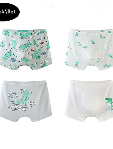  Ragazzi Animale / Cartoni animati Biancheria intima Cotone Attivo / Essenziale Bambini 4-12 Anni Vestibilità regolare Casa / Interno