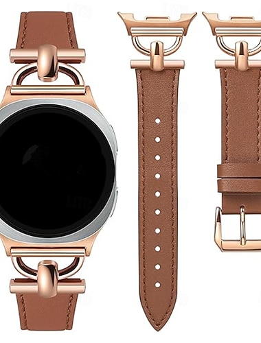  Uhrenarmband für Samsung Galaxy Uhr 8 40/44mm Watch 8 Classic 46 mm Watch 6 Classic 43/47mm Watch 5 Pro 45mm Watch 4 Classic 42/46mm PU - Leder Ersatz Gurt Verstellbar Sportarmband Moderne Schnalle