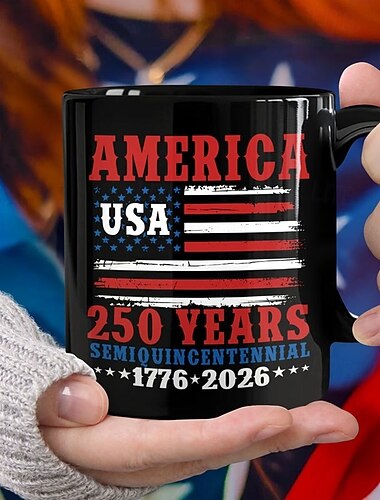  Verenigde Staten 250e Verjaardag Mok Patriottisch Geschenk Semiquincentennial Keramische Koffiemok 1776-2026 Onafhankelijkheidsdag 4 juli Geschenk voor Mannen Vrouwen Magnetron- en