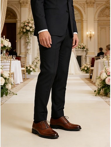  Chaussures Oxford marron pour homme – modèle classique à bout droit pour le travail, le bureau et les événements formels