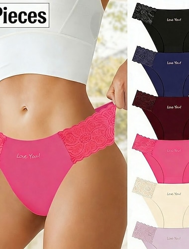  Dame Trusser Elastisk midjeNightwearSpandex Ensfarget Mote søt stil Svart Vin Navyblå Lilla Rosenrød Vinter Vår sommer Høst vinter