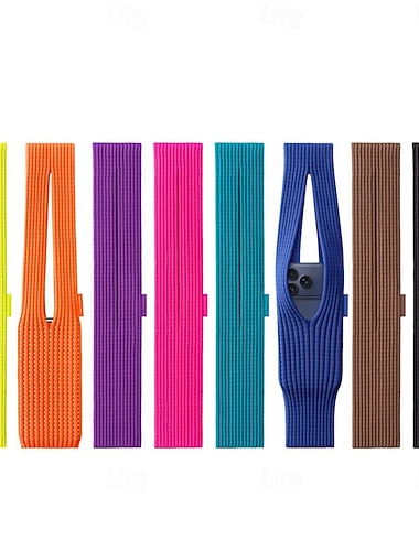  Bolsa transversal de tricô unissex para celular, tamanho 40/80cm, compatível com iPhone, estilo moderno para o Natal e inverno.