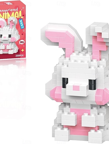  Osterhasen-Bausteine, Osterhasen-Geschenkidee für den Osterkorb, Spielzeug, Frühlingsdeko, Figuren und Ornamente, niedliche Osterfiguren für Baum, Tisch oder Kaminsims