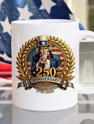  Verenigde Staten 250e Verjaardag Mok Patriottisch Geschenk Semiquincentennial Keramische Koffiemok 1776-2026 Onafhankelijkheidsdag 4 juli Geschenk voor Mannen Vrouwen Magnetron- en