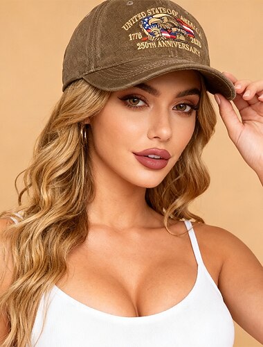  Lippalakki Vapaudenpatsas Amerikan lippu Vapauden kello Retro / vintage Perintö Patriotismi 1776–2026 varten Sukupuolineutraali Aikuisten Kirjailtu varten Itsenäisyyspäivä 4. heinäkuuta ulko- Rento