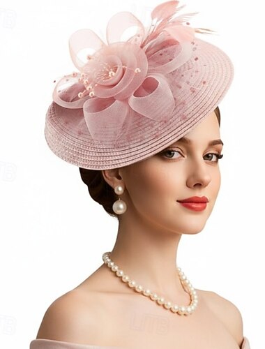  Derby Fascinator-hatt Fascinator Gentlewoman Kostyme Dame Maskerade Ascot Hesteveddeløpsfestival Voksne Hodeplagg Alle årstider