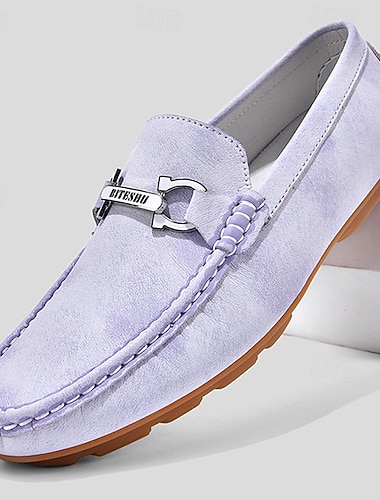  miesten violetit keinonahkaiset loaferit – mukavat vapaa-ajan kengät arkeen ja rentoon tilaisuuteen