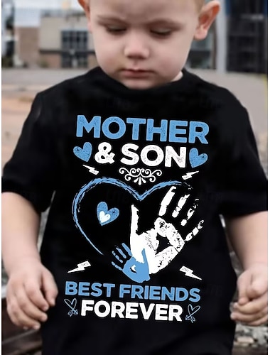  Ragazzi 3D Cuore Grafico Maglietta Manica Corta Stampa 3D Estate Primavera Sport Moda Streetwear Bambini 4-12 Anni Girocollo Casuale Quotidiano All'aperto Vestibilità regolare