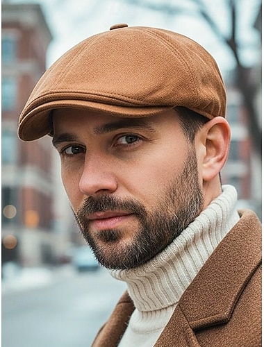  Schiebermütze aus Wildleder für Herren in verschiedenen Farben, klassischer Schieberhut, bequem und stilvoll, perfekt für legere und halbformelle Anlässe.