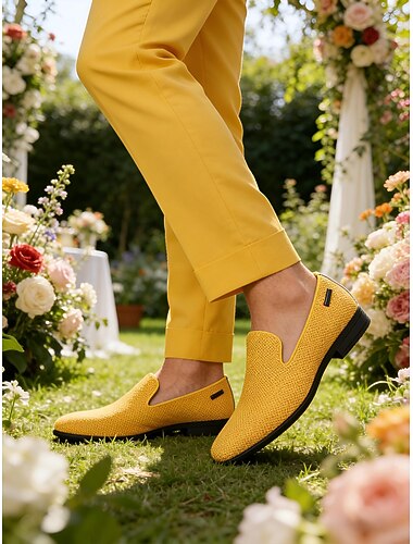  Chaussures décontractées jaunes pour hommes – chaussures tendance pour les mariages printaniers et les événements en plein air