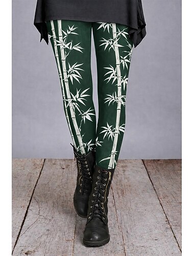  Mulheres Leggings Leggings aconchegantes Férias Vintage Estilo Étnico Comprimento total Cintura Alta Gráfico Estampado Conforto Confortável Com Stretch Casual Diário Férias Verde Escuro Vinho Azul