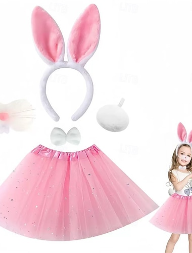  Rock Stirnband Tier Kaninchen Osterhase Lustig Kinder Mädchen Maskerade Ostern Karneval Party Verkleiden