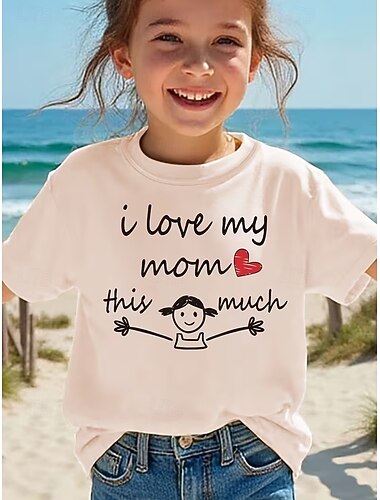  Voor meisjes 3D Grafisch Tekenfilm T-shirt Korte mouw 3D-afdrukken Zomer Lente Sport Modieus Streetwear Kinderen 4-12 jaar Strakke ronde hals Casual Dagelijks Buiten Normale pasvorm