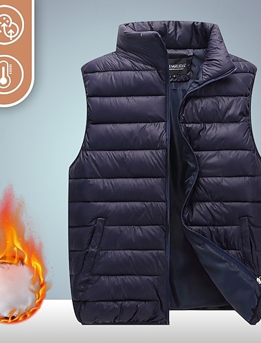  Męskie Kamizelka turystyczna Kamizelka turystyczna usztywniana Pikowana kamizelka puchowa Turystyczna kamizelka z polaru Zima Jesień Na wolnym powietrzu Keep Warm Wygodny Oddychający Yelek Łowiectwo