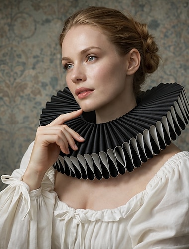  ancien Rococo Victorienne Collerette Princesse Prince Gentleman Dame Déguisement Femmes Carnaval Halloween Foire de la Renaissance Adultes Plus d'accessoires Toutes saisons