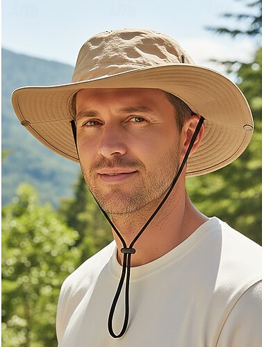  Cappello da uomo in poliestere ad asciugatura rapida per esterni, vari colori, perfetto per attività all'aperto e per l'uso quotidiano