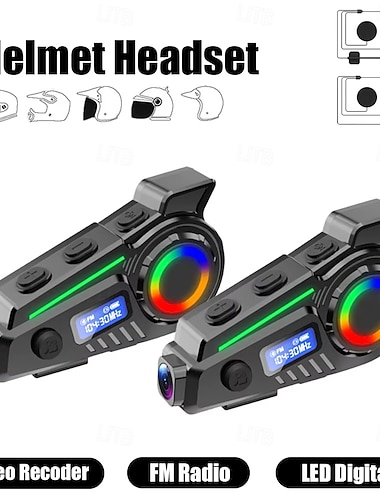  nieuwe K19 helmkoptelefoon, dashcam, bluetooth speaker, FM-radio, oordopjes, draadloze wifi-recorder, motoraccessoires