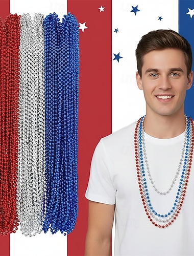 Collier Cosplay Adulte Unisexe Jour de l'Indépendance / 4 Juillet 4 Juillet Soirée Festival Se déguiser