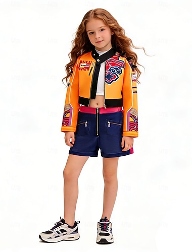  Inspirado en el Kpop Inspirado en ídolos coreanos Estrella del pop Disfraz Disfraz de lujo Disfraz de carnaval Ídolo virtual for Chica Niños Víspera de Todos los Santos Carnaval Rendimiento Comic Con