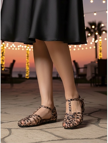  レディースゴールドメタリックケージサンダル - リゾートの夜にぴったりのエレガントなフラットストラップドレスシューズ、バケーションディナーにぴったりの快適なTストラップサマーサンダル &クルーズウェア