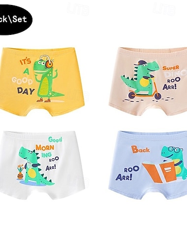  Ragazzi Animale / Cartoni animati Biancheria intima Cotone Attivo / Essenziale Bambini 4-12 Anni Vestibilità regolare Casa / Interno