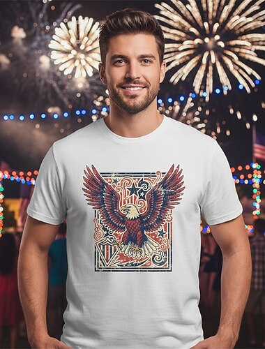  Patriotismi T-paita Graafinen t-paita USA Retro / vintage Patriotismi T-paita 1776–2026 varten Sukupuolineutraali Aikuisten 3D-tulostus varten Itsenäisyyspäivä 4. heinäkuuta