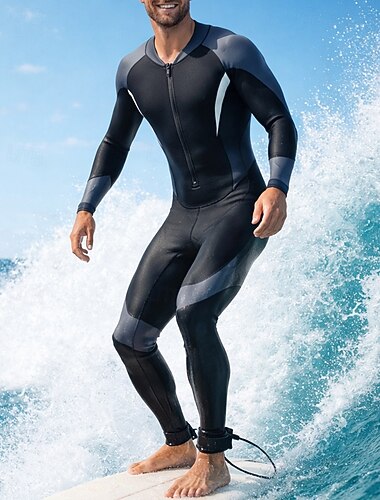  Miesten Keskipaksu Ihottumissuoja Uimapuku uimapuvut Tilkkutäkki Täyspitkä jalka UV suoja Nopea kuivuminen Elastinen Pitkähihainen Uima-asut Uimapuku Lainelautailu Sukellus Hiekkaranta Kesä