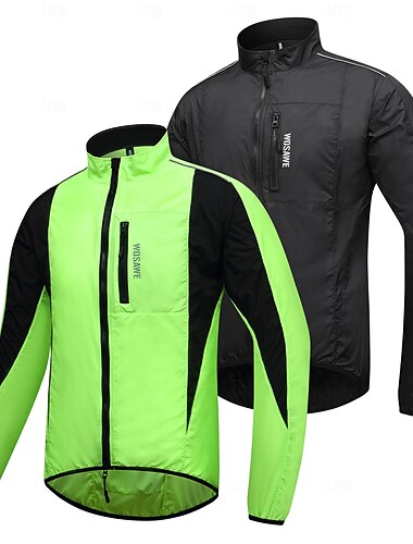  Wosawe kevät- ja syksyinen unisex-maantiepyöräilyn tuulitakki, rento tuulen- ja vedenpitävä pyöräilyvaatetus ja päällysvaatteet bf224
